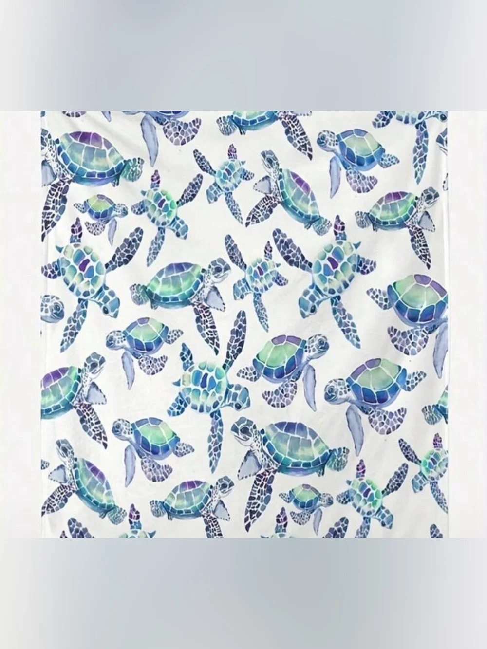 Soft Plush Sea Turtle Throw Blanket